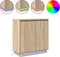 vidaXL - Dressoir - met - LED - in - Sonoma - Eik - - - 71 - x - 34,5 - x - 75 - cm - - - Gemaakt - van - gefabriceerd - hout