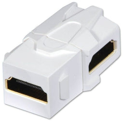 Lindy 60490 - HDMI Adapter - Keystone dubbele koppeling 90° - Wit