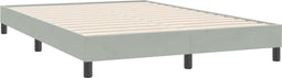 vidaXL - Bedframe - zonder - matras - 140x220 - cm - fluweel - lichtgrijs