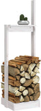 vidaXL - Houtblokhouder - 33,5x30x110 - cm - massief - grenenhout - wit