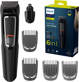 Philips Multigroom Series 3000 MG3711/15 - Baardtrimmer - Zelfslijpende Messen - 60 min Batterij - Waterbestendig