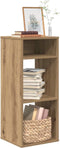vidaXL - Boekenkast - 34x31x80 - cm - bewerkt - hout - artisanaal - eikenkleur