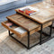 Riviera Maison Salontafel Met Lade - Shelter Island Table - Set Van 3 Stuks - Zwart