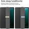 Accezz Trifold Bookcase Samsung Tab S9 FE Plus - Kunstleer - Auto-wake functie - Zwart