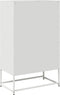 vidaXL - Hoge - kast - 68x39x111,5 - cm - staal - wit