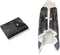 Linnick Flanel Fleece Deken + Hoodie met Capuchon Snake - black/antraciet - 140x200cm - 130x180cm - Plaid
