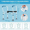 Coast Toiletsteunframe - 6-voudig Verstelbaar - Antislip - Blauw/Wit - B 62-68 x H 65,5-78 cm