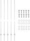 vidaXL - Schuttingpalen - 10 - stuks - U-Channel - 140 - cm - Gegalvaniseerd - Staal