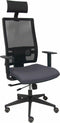 Bureaustoel met hoofdsteun P&C Horna Traslack bali Donker grijs