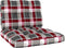 vidaXL - Palletkussens - 2 - st - ruitpatroon - stof - rood