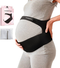 Vulpes Goods® Babycare - Buikband Zwangerschap - Verstelbaar - Donker zwart - Maat L (ook beschikbaar in M en XL)