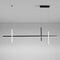 100cm zwarte dimbare lineaire hanglamp met afstandsbediening, in hoogte verstelbaar