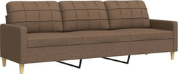 vidaXL - Driezitsbank - 210 - cm - stof - bruin