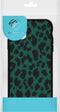 iMoshion Hoesje Geschikt voor iPhone 13 Mini Hoesje Siliconen - iMoshion Design hoesje - Zwart / Meerkleurig / Groen / Green Leopard