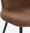 Mica Decorations Max Eetkamerstoel - Velvet - Donkerbruin