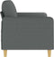 vidaXL - Tweezitsbank - 140 - cm - stof - donkergrijs