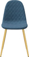 vidaXL - Eetkamerstoelen - 2 - st - fluweel - blauw