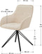 Juskys Clyde - Draaistoel - Hoog zitcomfort - Beige