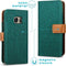 iMoshion Hoesje Geschikt voor Samsung Galaxy S7 Hoesje Met Pasjeshouder - iMoshion Luxe Canvas Bookcase - Groen