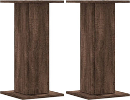 vidaXL - Speakerstandaards - 2 - st - 30x30x60 - cm - bewerkt - hout - bruin - eiken
