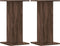 vidaXL - Speakerstandaards - 2 - st - 30x30x60 - cm - bewerkt - hout - bruin - eiken