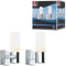 Paulmann Gemini - LED-spiegellamp - IP44 E14 230V dimbaar - Chroom Satijn (2 stuks)