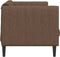 vidaXL - Bank - 2-zits - kunstsuède - bruin
