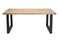 Feel Furniture - 180x90 Eettafel - Massief Boomstamblad Eiken - 5 cm dik - U Frame
