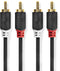 Nedis CABW24200AT05 - RCA Kabel - 50cm - Grijs