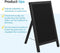 BRASQ Krijtstoepbord - Enkelzijdig - Weerbestendig - Zwart - 55x85 cm