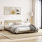 vidaXL - Bedframe - zonder - matras - stof - crèmekleurig - 160x200 - cm