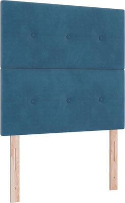 vidaXL - Hoofdbord - met - Knopen - - - Donkerblauw - - - 100 - cm - - - Velours