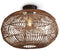 GOOD&MOJO Plafonniere Madeira - Rotan Zwart - Ø48cm - Modern
