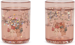Konges slojd 2 Pack glittter bekers - Bow kitty - Drinkbeker kind - 2 stuks