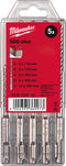 Milwaukee 4932352338 5 Delige SDS-plus hamerboren set in kunststof cassette - 110 x 160mm - 5-10mm