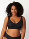 sloggi Zero Feel - Dames Bralette - Gewelfde V-hals - Zwart - Maat L