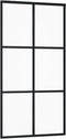 vidaXL - Schuifdeur - met - beslag - 102x205 - cm - aluminium - en - ESG-glas