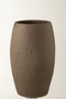 J-Line vaas Enya - keramiek - bruin - small
