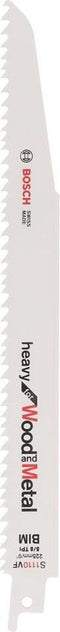 Bosch S 1110 VF - Reciprozaagblad - BIM speciale vario-vertanding voor hout en metaal - 225 mm (1 stuk)