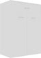 vidaXL - Schoenenkast - 60x35x84 - cm - bewerkt - hout - hoogglans - wit