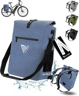 MIVELO fietstas - 3-in-1 bagagedragertas rugzak schoudertas - 100% waterdicht - met reflecterende elementen