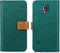 iMoshion Hoesje Geschikt voor Samsung Galaxy S5 Plus / S5 Neo / S5 Hoesje Met Pasjeshouder - iMoshion Luxe Canvas Bookcase - Groen