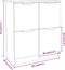 vidaXL - Dressoir - 60x30x70 - cm - bewerkt - hout - hoogglans - wit