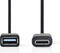 Nedis CCGB61710BK02 - USB 3.2 Gen 1-kabel - Snelle dataoverdracht en laden - Zwart