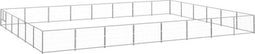 vidaXL - Hondenkennel - 48 - m² - staal - zilverkleurig