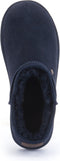 Warmbat Conner - Heren Sloffen - Suède met Merino Wol - Donkerblauw - Maat 46