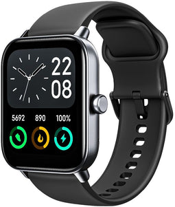 Beafon WATCH 101 - Smartwatch - Hartfrequentiemonitor en Stappenteller - Grijs Zwart