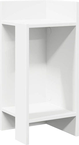 vidaXL - Bijzettafels - 2 - st - met - plank - 25,5x27x60 - cm - wit