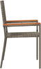 vidaXL - Stapelbare - Tuinstoelen - 2 - stuks - Grijs - Poly - Rattan