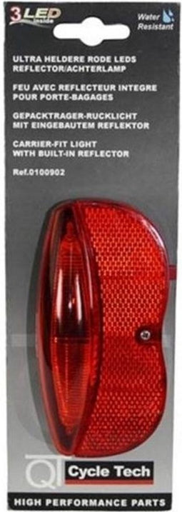 Cycle Tech Achterlicht Batterij In Blisterverpakking Led Zwart/rood
